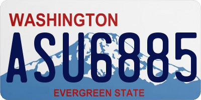 WA license plate ASU6885