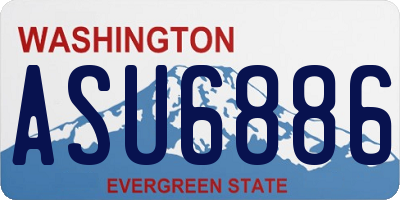 WA license plate ASU6886