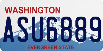 WA license plate ASU6889