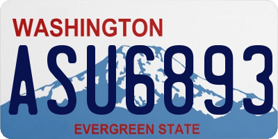 WA license plate ASU6893