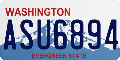 WA license plate ASU6894