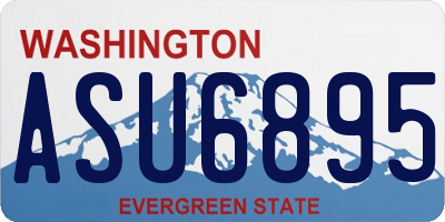 WA license plate ASU6895