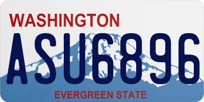 WA license plate ASU6896
