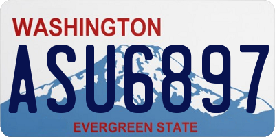 WA license plate ASU6897