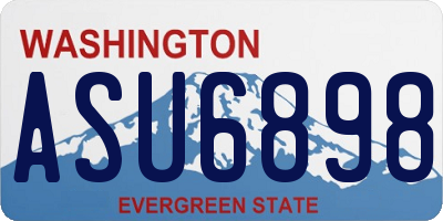 WA license plate ASU6898
