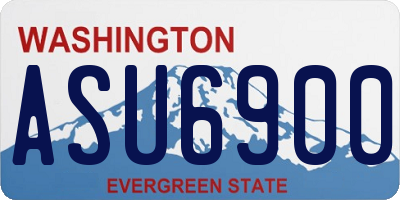 WA license plate ASU6900