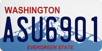 WA license plate ASU6901