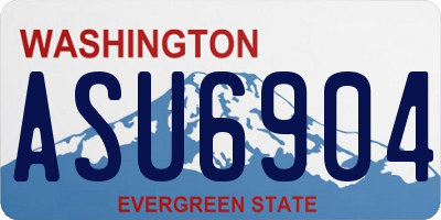 WA license plate ASU6904