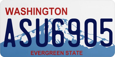 WA license plate ASU6905