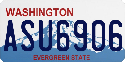 WA license plate ASU6906