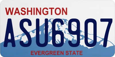 WA license plate ASU6907