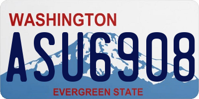 WA license plate ASU6908