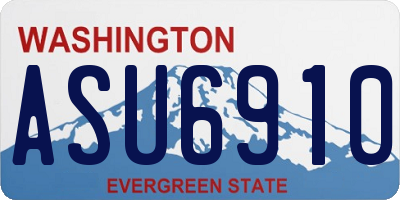 WA license plate ASU6910