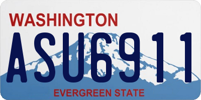 WA license plate ASU6911
