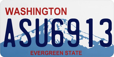 WA license plate ASU6913