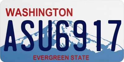 WA license plate ASU6917