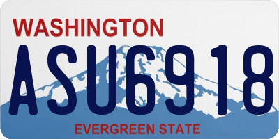 WA license plate ASU6918