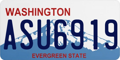 WA license plate ASU6919