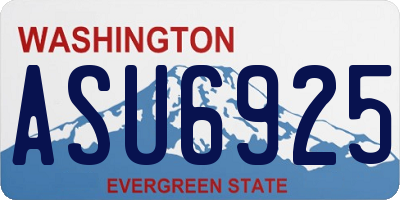 WA license plate ASU6925