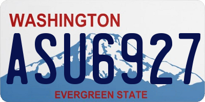 WA license plate ASU6927
