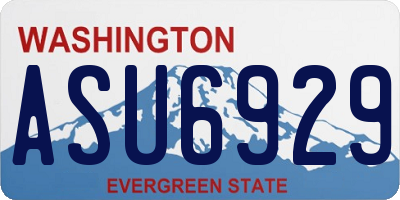 WA license plate ASU6929