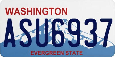 WA license plate ASU6937