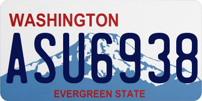 WA license plate ASU6938