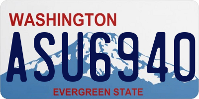 WA license plate ASU6940