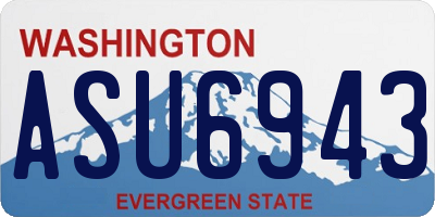 WA license plate ASU6943