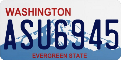 WA license plate ASU6945