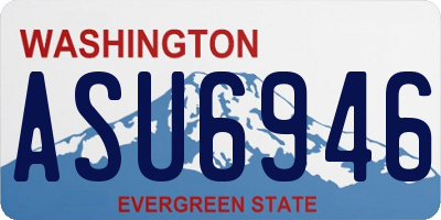 WA license plate ASU6946