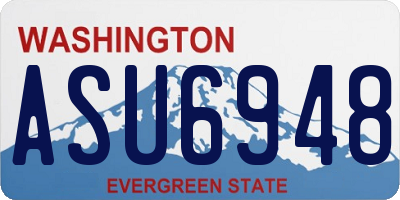 WA license plate ASU6948