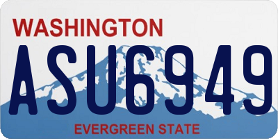 WA license plate ASU6949