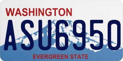 WA license plate ASU6950