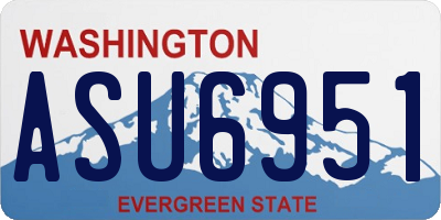 WA license plate ASU6951