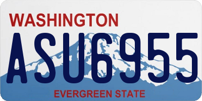 WA license plate ASU6955