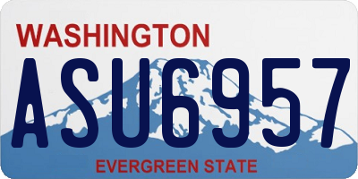 WA license plate ASU6957