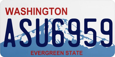 WA license plate ASU6959