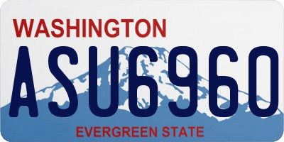 WA license plate ASU6960