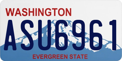 WA license plate ASU6961