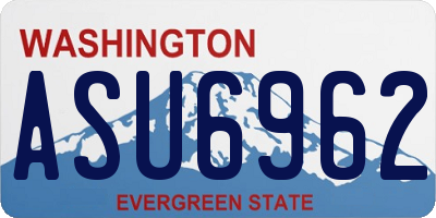 WA license plate ASU6962