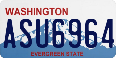 WA license plate ASU6964