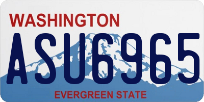 WA license plate ASU6965