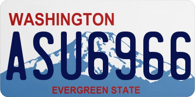 WA license plate ASU6966