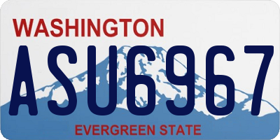 WA license plate ASU6967