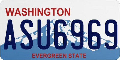 WA license plate ASU6969