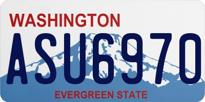 WA license plate ASU6970
