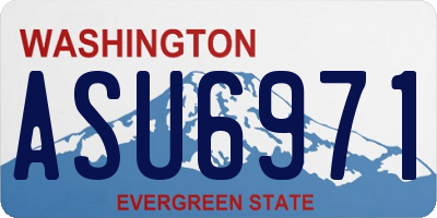 WA license plate ASU6971
