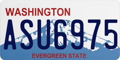 WA license plate ASU6975