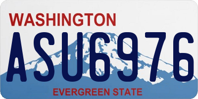 WA license plate ASU6976